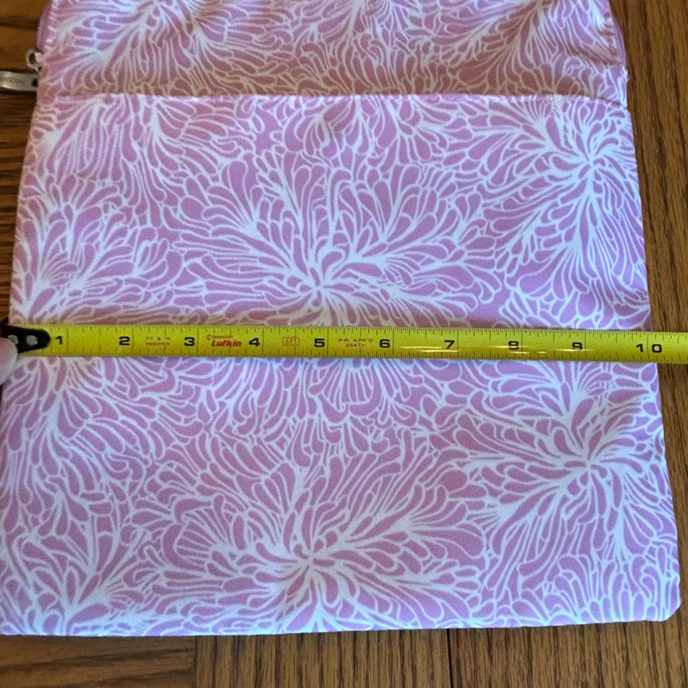 Baggallini Pink Floral Crossbody Bag 3 Outside Zip Pockets adjustable Strap - Picture 11 of 14